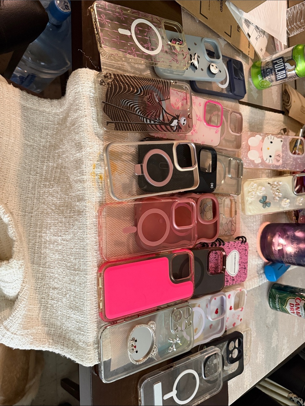 Assorted Pink and Clear Smartphone Cases with MagSafe Compatibility